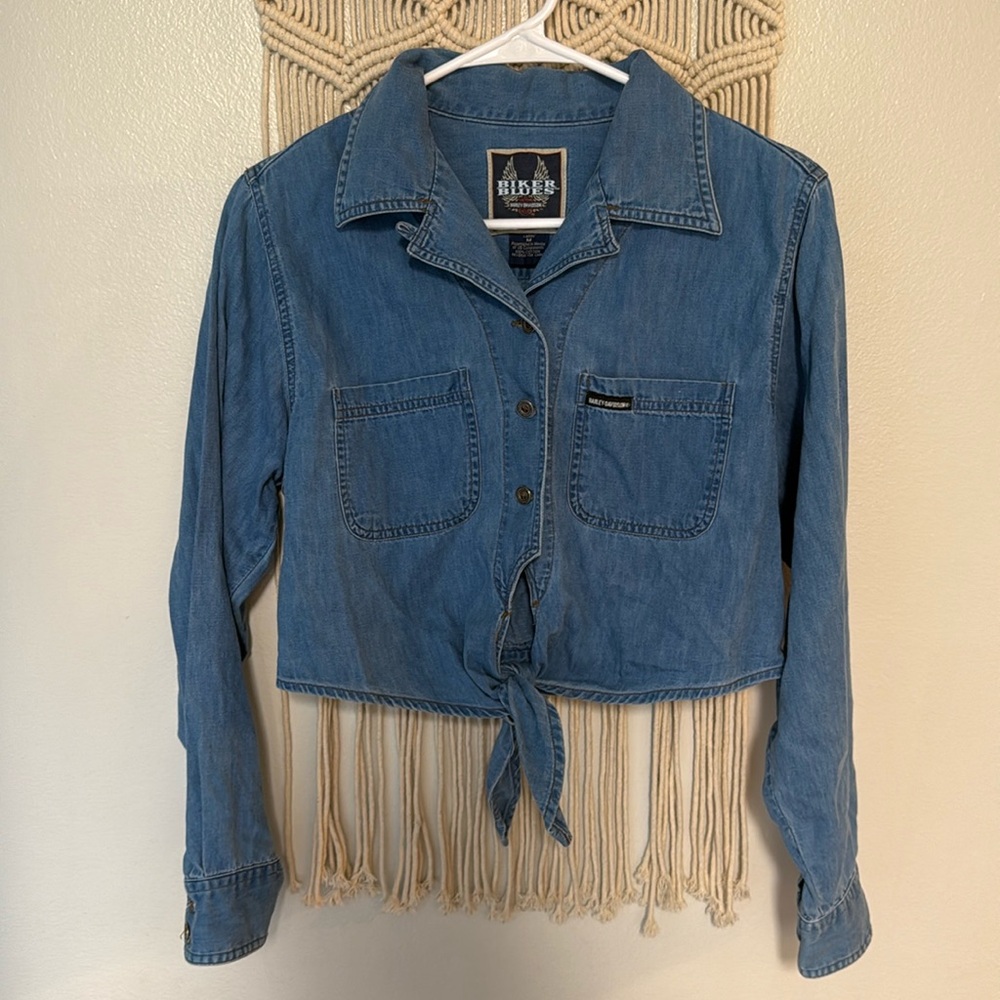 Harley-Davidson Blue Button Down Shirt